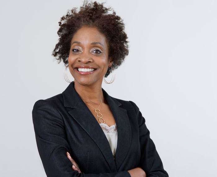 Middle-aged woman with beautiful, confident smile