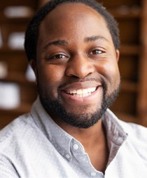 closeup of man smiling 