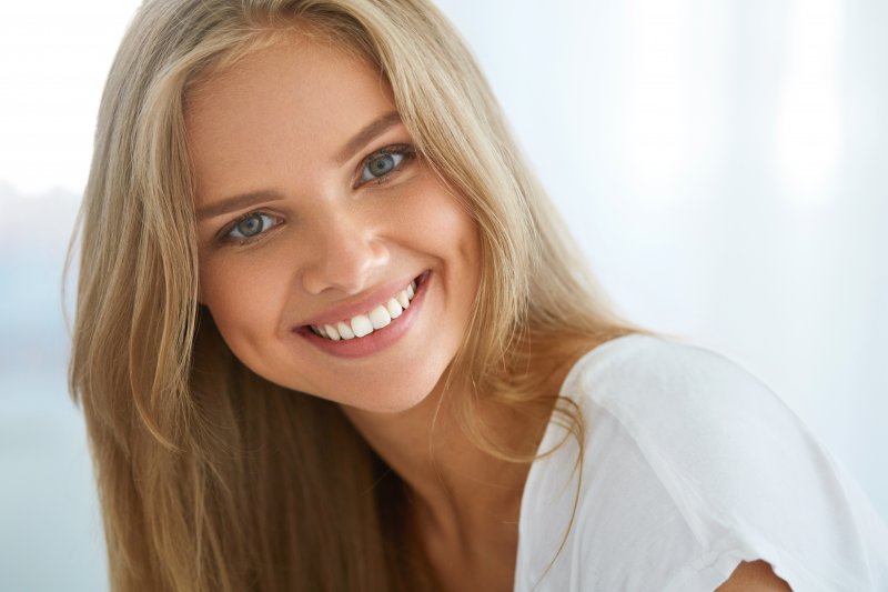 girl with bright white smile